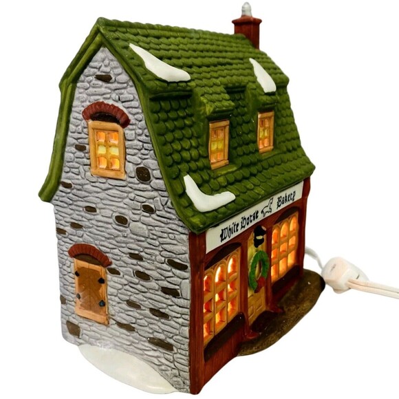 Dept 56 White Horse Bakery Dickens Village VTG 1988 Heritage Collection Cord Box - Picture 5 of 15